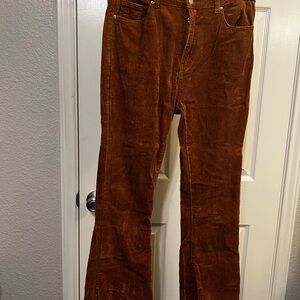 SHEIN Brown Corduroy Flare Pants
